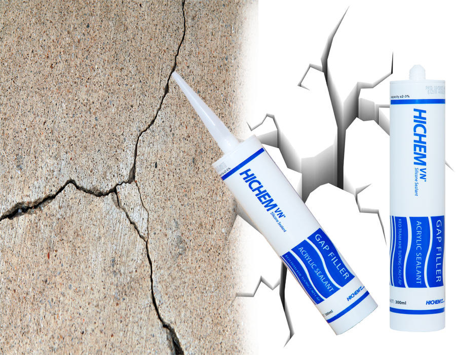 Keo trám vết nứt tường chuyên dụng gốc Acrylic và PU chống thấm