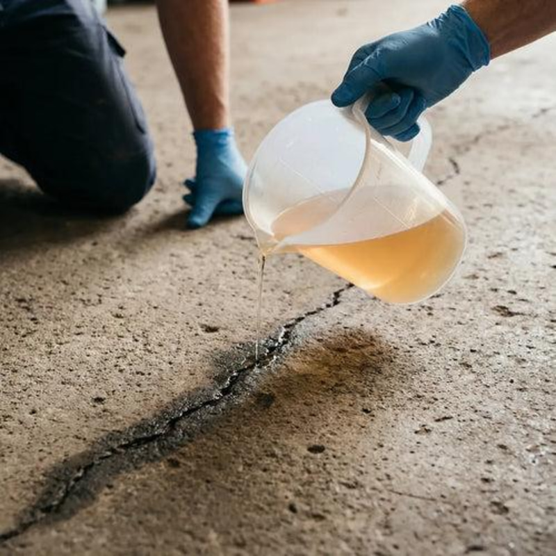 Epoxy sửa chữa chuyên dụng có thể được sử dụng để điền đầy một số vết nứt bê tông ổn định trước khi hoàn thiện bề mặt.
