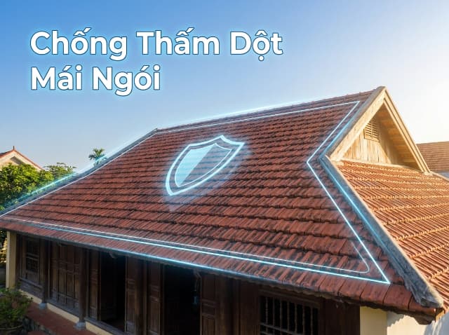 Mái ngói đỏ cần được kiểm tra đúng vị trí dột trước khi chống thấm.