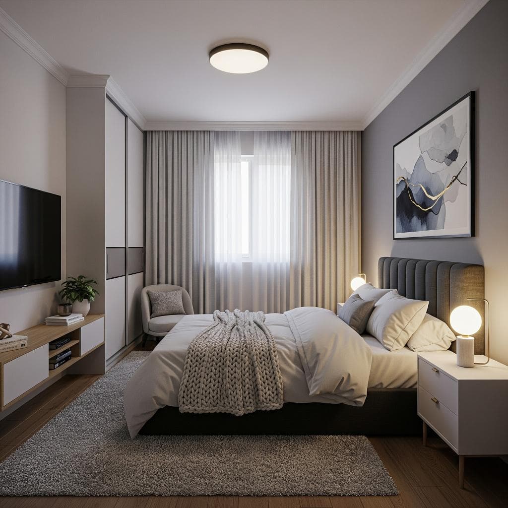 Thiết kế nội thất phòng ngủ 25m2 6