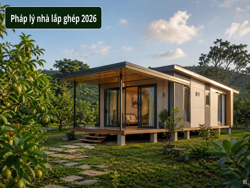 Nhà lắp ghép trên đất vườn. Lưu ý rủi ro pháp lý nếu dùng làm nhà ở lâu dài mà chưa có thổ cư.