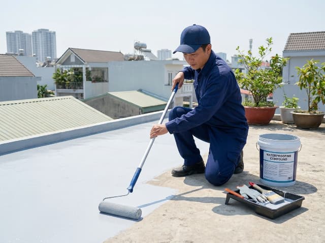 Dịch vụ chống thấm chuyên nghiệp thi công trọn gói giúp bảo vệ ngôi nhà tối ưu trước mọi thời tiết.