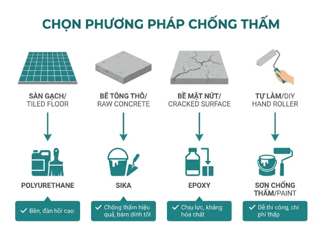 Xác định đúng hiện trạng sàn mái giúp chọn giải pháp chống thấm sân thượng tối ưu và tiết kiệm nhất.
