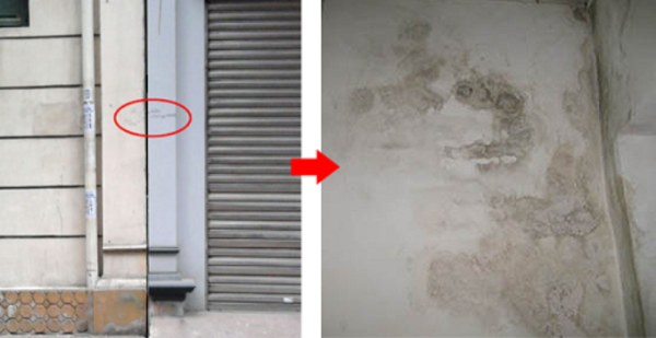 Thấm dột khe tiếp gi&aacute;p g&acirc;y ra b&oacute;c tr&oacute;c tường, giảm tuổi thọ c&ocirc;ng tr&igrave;nh 