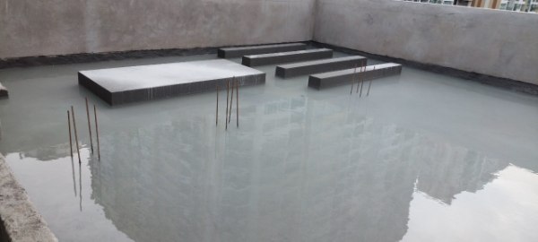 Ngâm nước nghiệm thu hạng mục thi công chống thấm trần nhà trọn gói