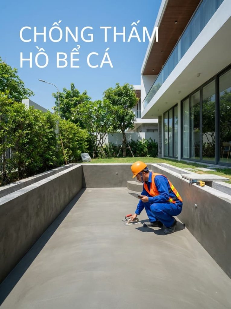 Chuẩn bị bề mặt tốt gi&uacute;p lớp chống thấm hồ bể c&aacute; b&aacute;m d&iacute;nh tối ưu v&agrave; tăng độ bền bỉ.