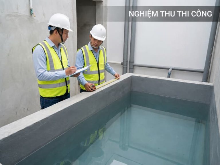 Thợ chuyên nghiệp luôn tiến hành thử nước ngâm 72h để nghiệm thu trước