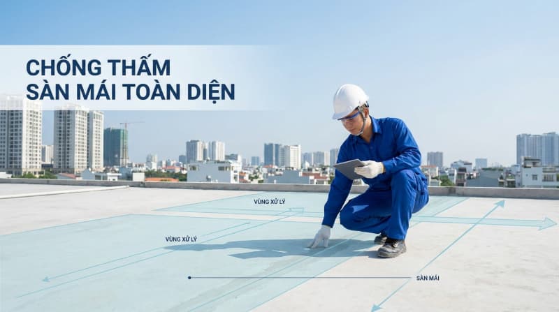 Xác định đúng nguồn thấm giúp lựa chọn giải pháp chống thấm sàn mái hiệu quả và tối ưu chi phí.