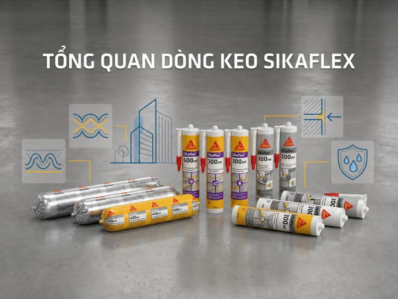Dạng đóng gói phổ biến của Sikaflex gồm tuýp 300ml và gói xúc xích 600ml.