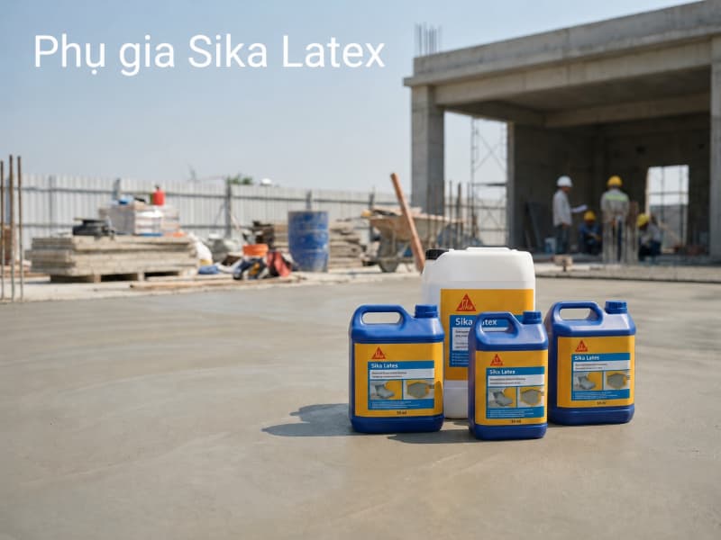Sika Latex giúp tăng khả năng chống thấm và độ bám dính hiệu quả cho vữa xi măng.