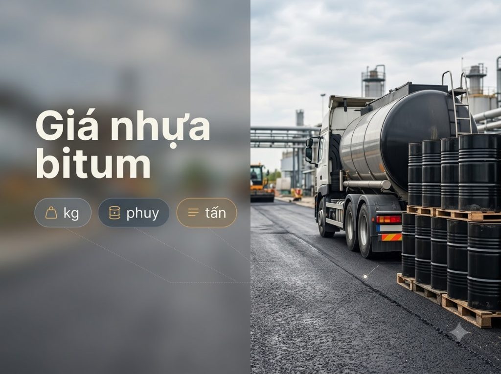 Minh họa các thành phần cấu thành giá bitum, giúp người mua tránh nhầm lẫn khi đối chiếu báo giá.