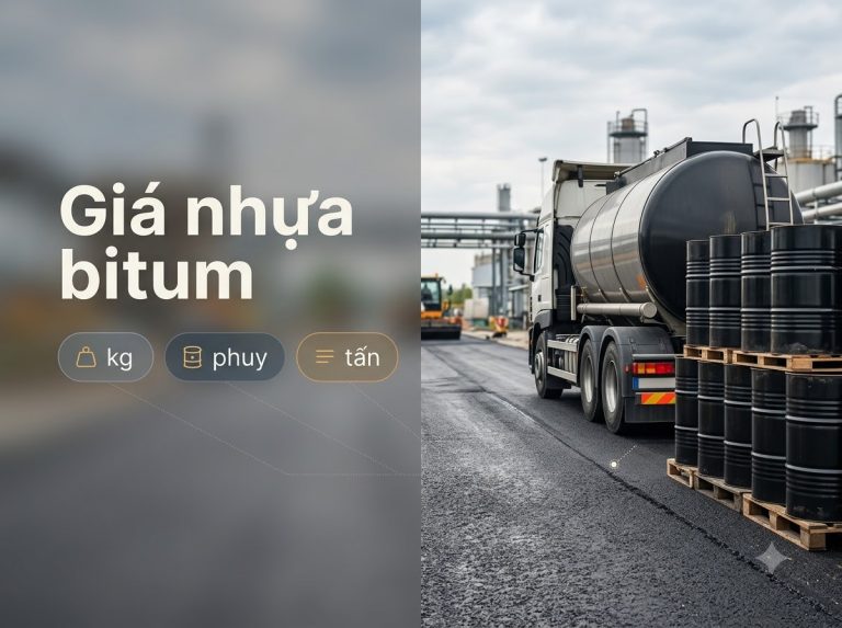 Minh họa các thành phần cấu thành giá bitum, giúp người mua tránh nhầm lẫn khi đối chiếu báo giá.