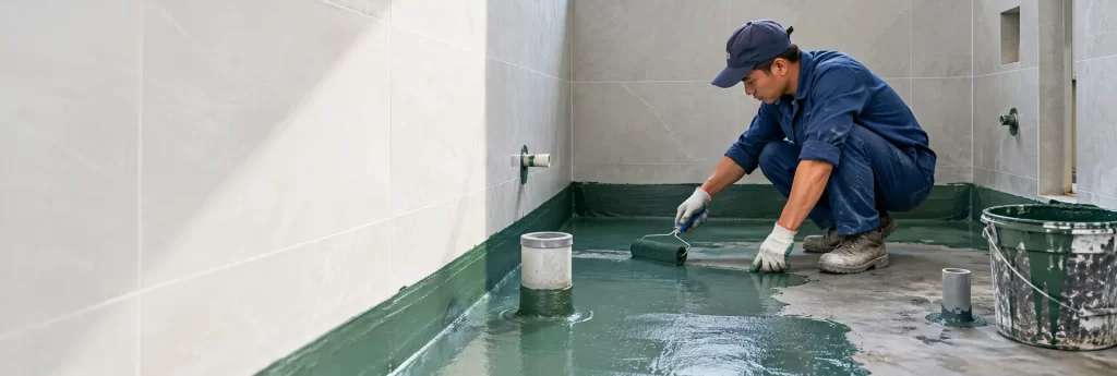 Thợ chống thấm sàn nhà vệ sinh và cổ ống